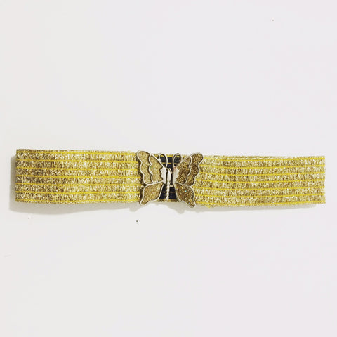 The Gold Butterfly-- Vintage Stretch Belt