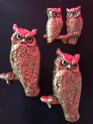 3-piece owl art